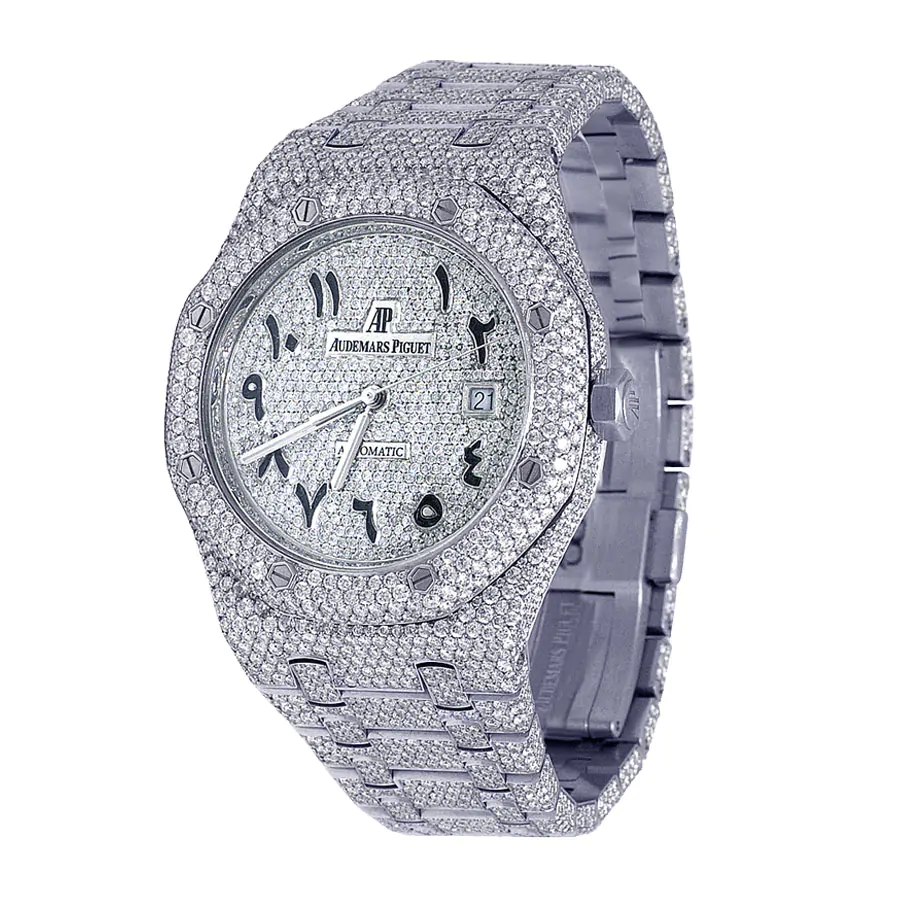 ap royal oak pave diamond replica