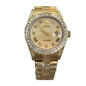 rolex datejust yellow gold diamond dial iced out 116623 replica 4.png