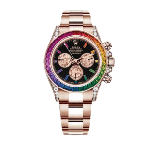 rolex daytona cosmograph rainbow crystals bezel black dial 116519 replica.png
